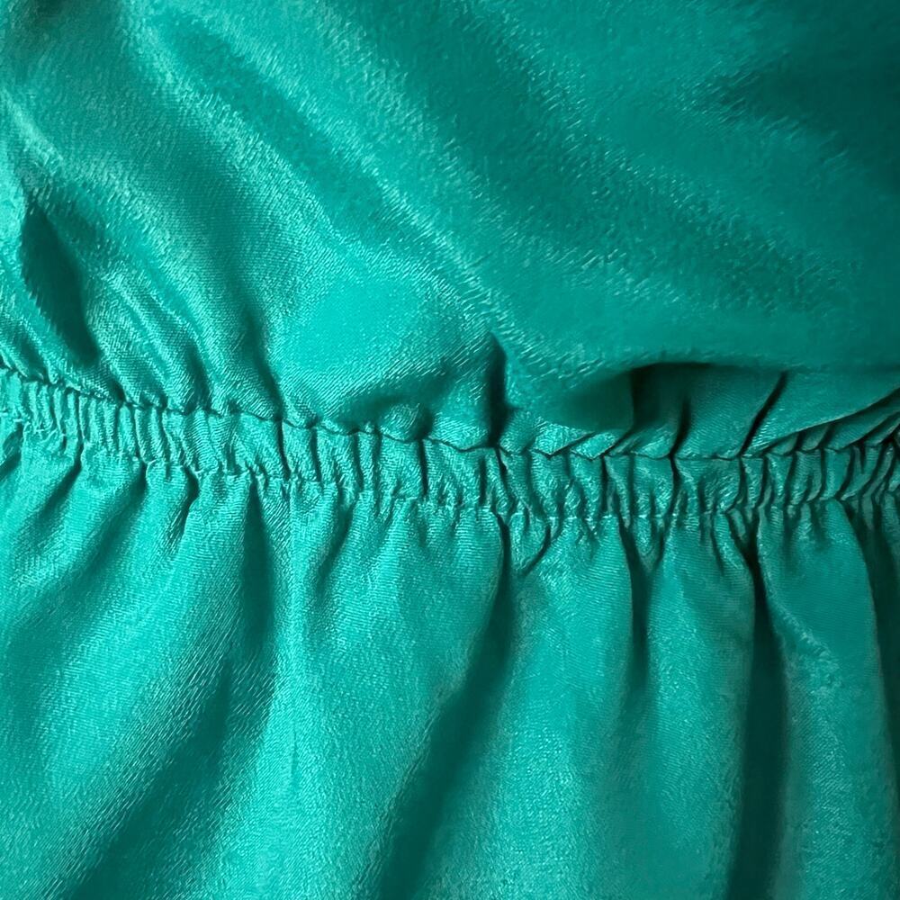 Annabella Woman's Emerald Green Floral Mini Dress Single‎ Strap- Size S - Picture 8 of 9
